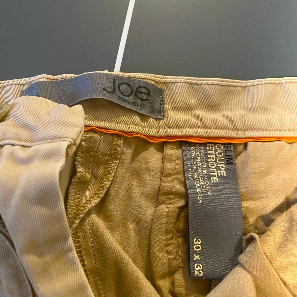 Joe fresh khaki pants, 30x32, nwot
